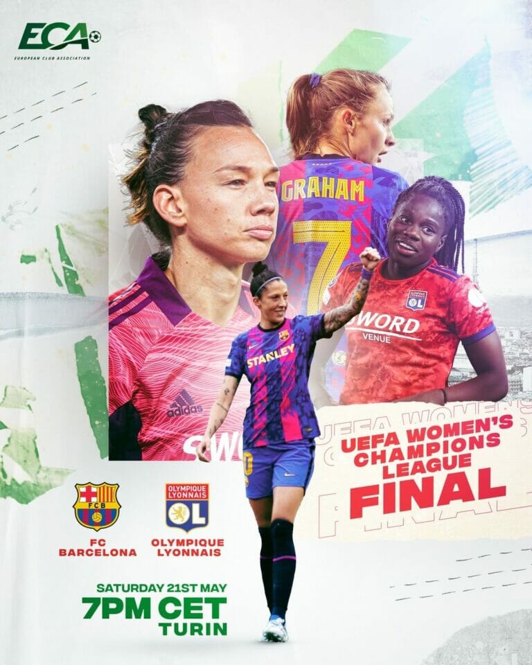 Poster about the UEFA women's champion's league final