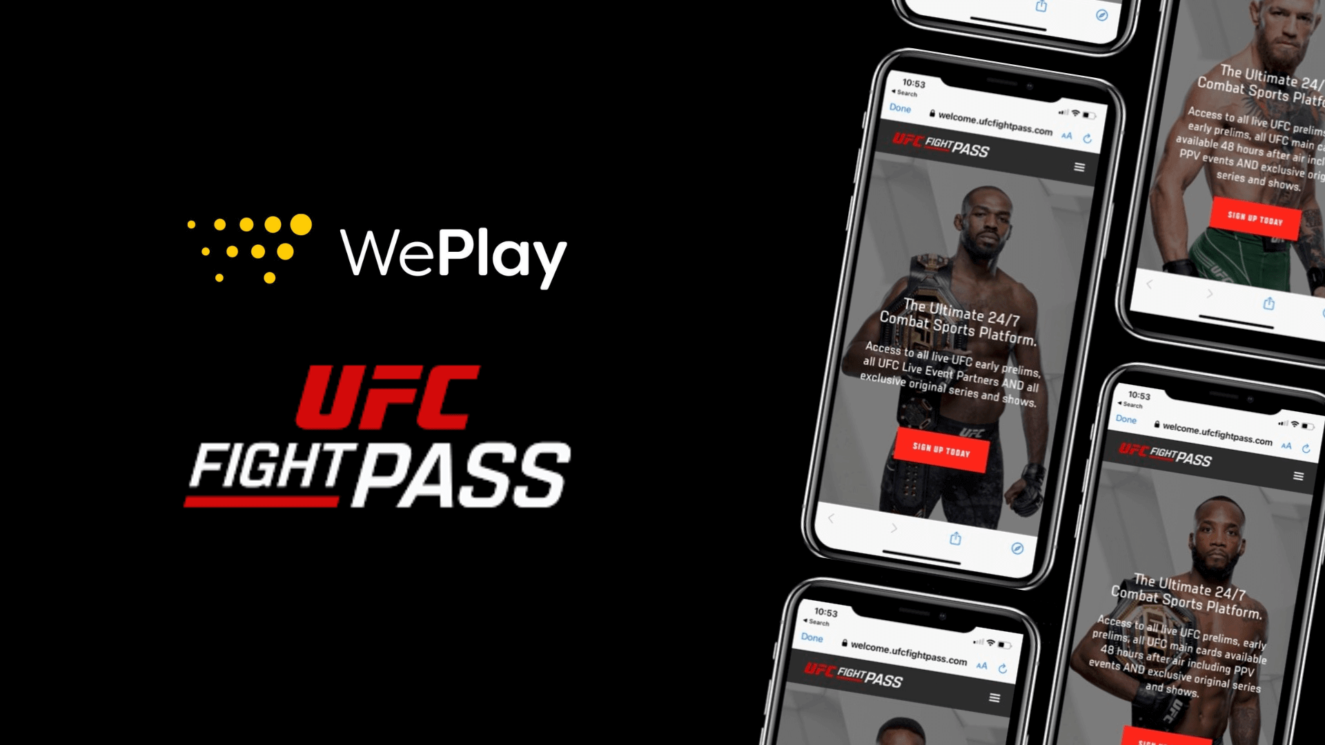 Dynamic landing pages UFC Fight Pass